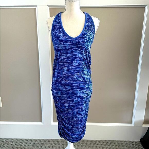 Athleta blue print tee, racerback dress. - Picture 1 of 5